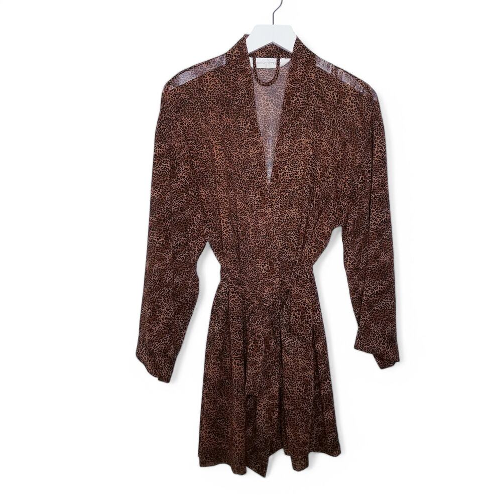 Victoria's Secret Leopard Animal Print Sheer Chiffon Robe - Size